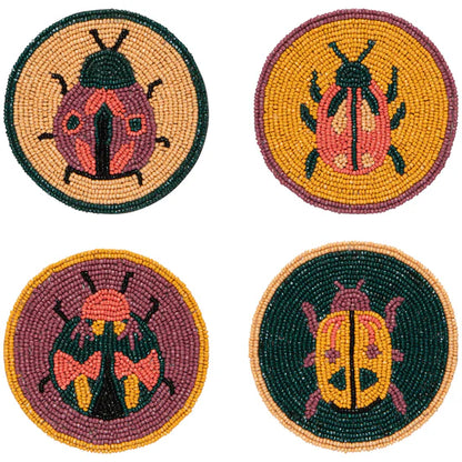 Beaded Amulet Coaster Set of 4