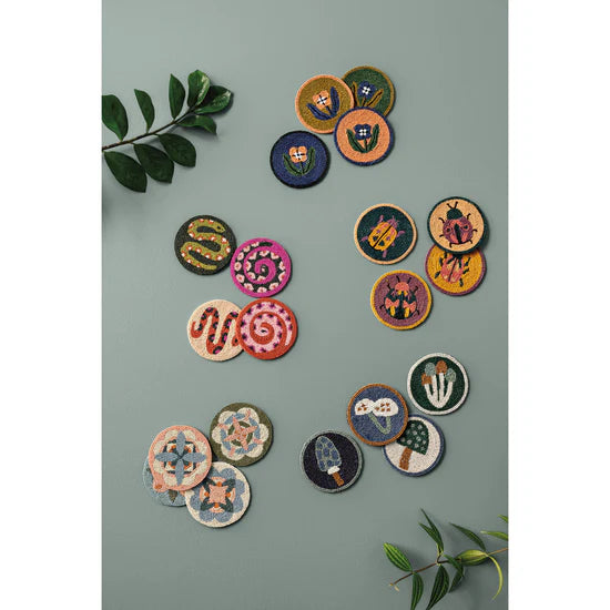 Beaded Gardenland Coaster Set of 4