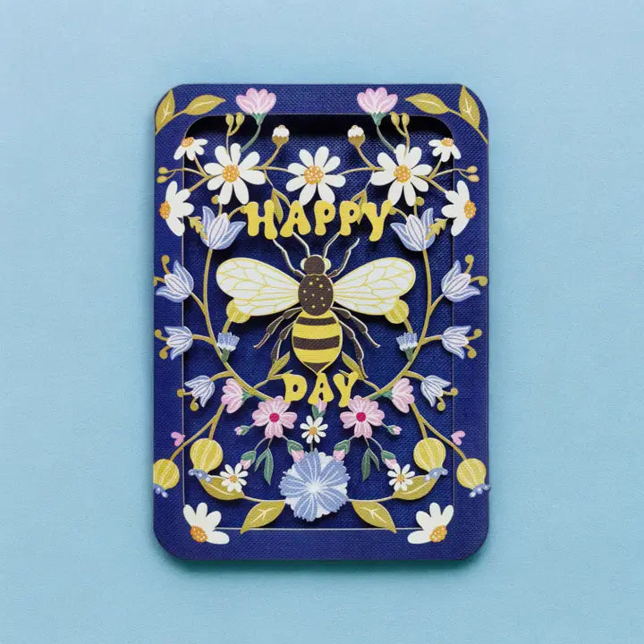 Bee Laser Cut Birthday Card