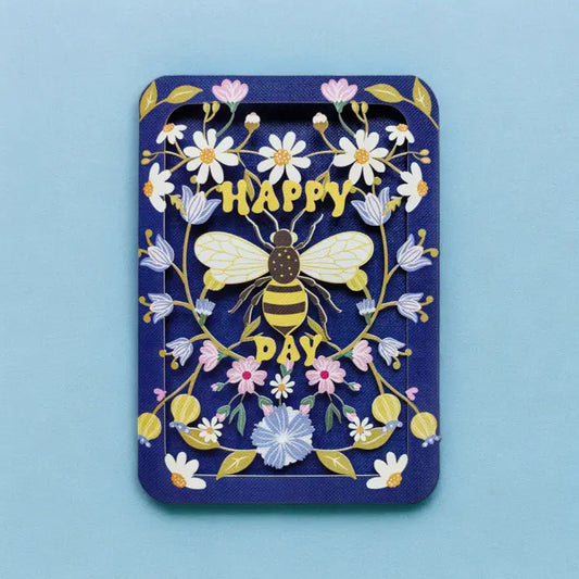 Bee Laser Cut Birthday Card