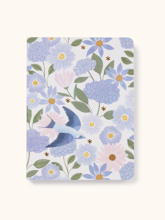 Birds & Blooms Medium Coptic-Bound Journal