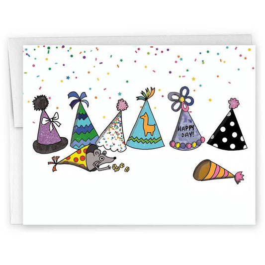 Birthday Rat In Hat Card