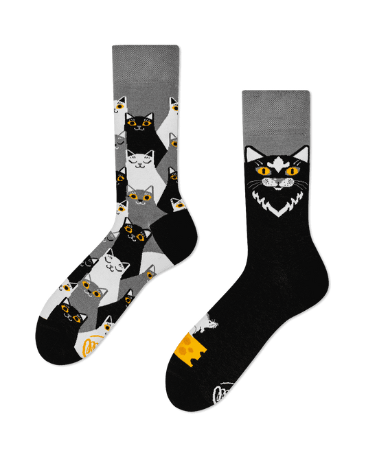 Black Cat Crew Socks