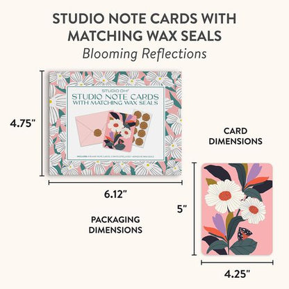 Blooming Refections Studio Note Cards with Matching Wax