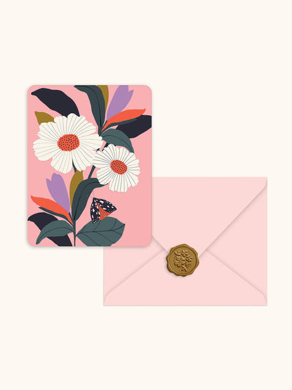 Blooming Refections Studio Note Cards with Matching Wax