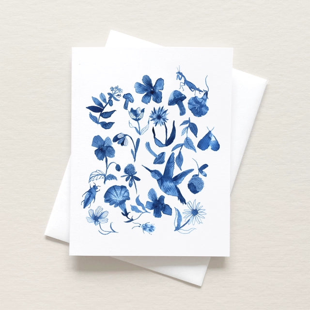 Blue Garden Art Card