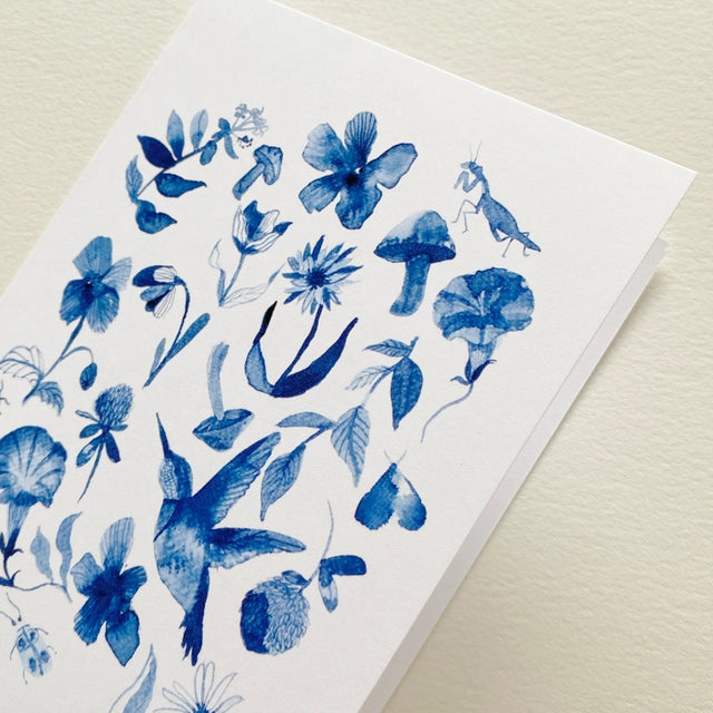 Blue Garden Art Card