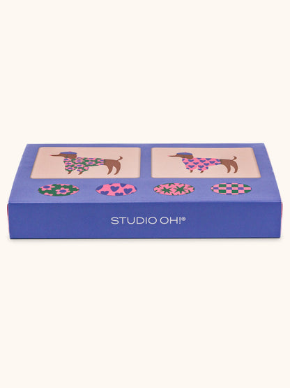 Bonjour, Mes Amis Mini Note Card Set with Stickers