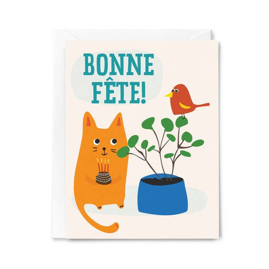 Bonne Fete Amour De Chat Card