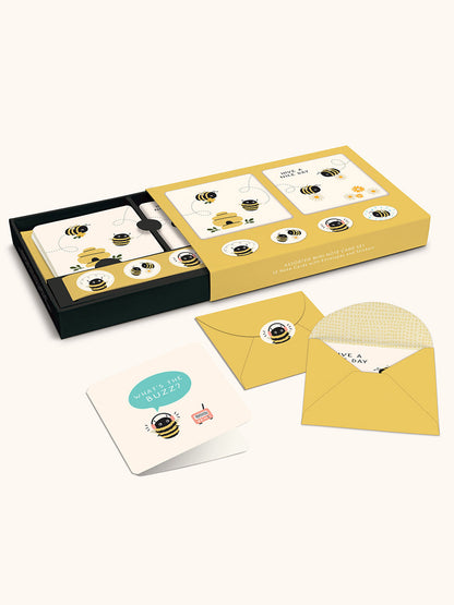 Buzzy Bees Mini Note Card Set with Stickers