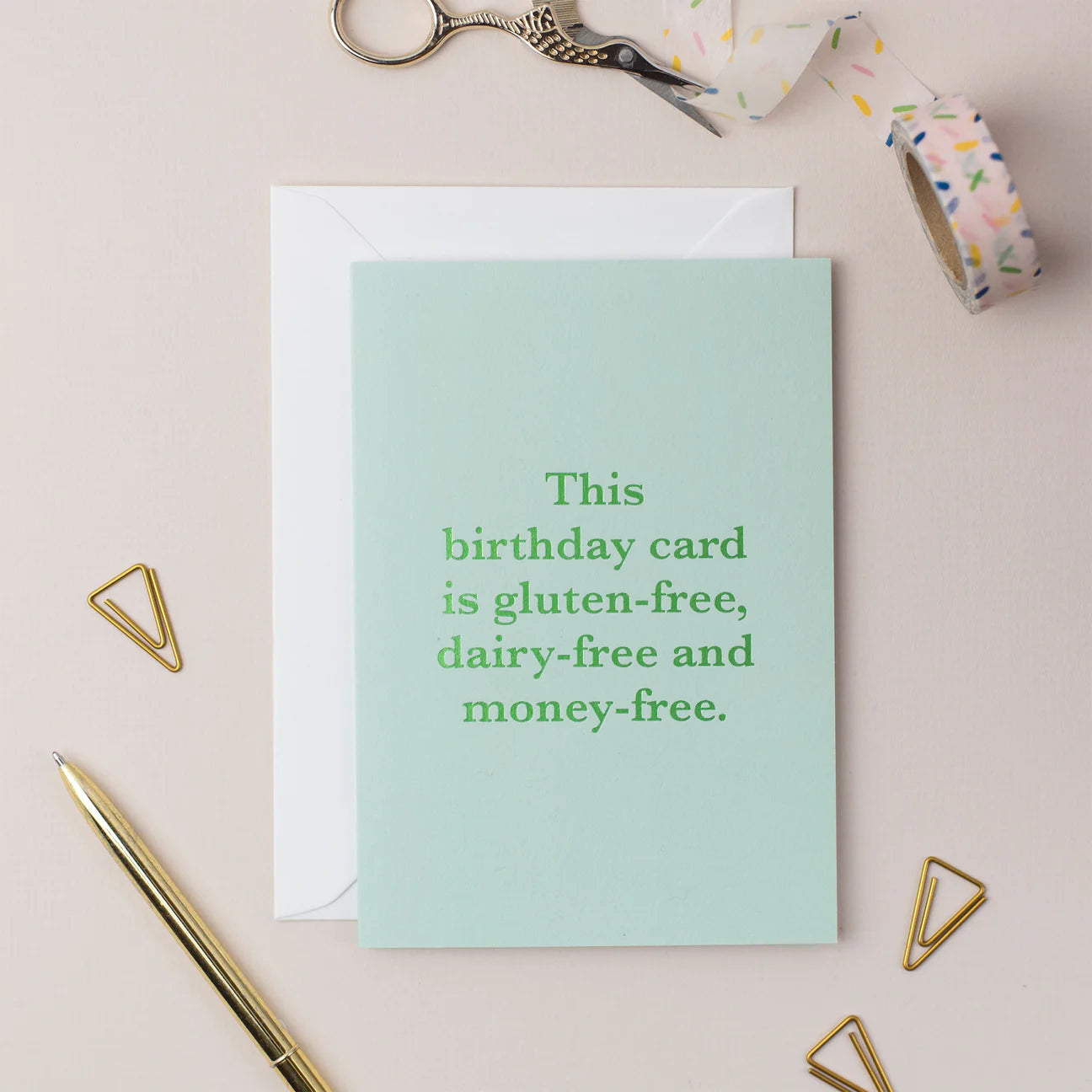 Money-Free Birthday Card Card