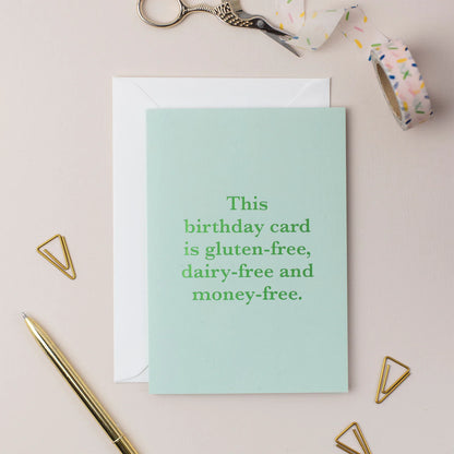 Money-Free Birthday Card Card