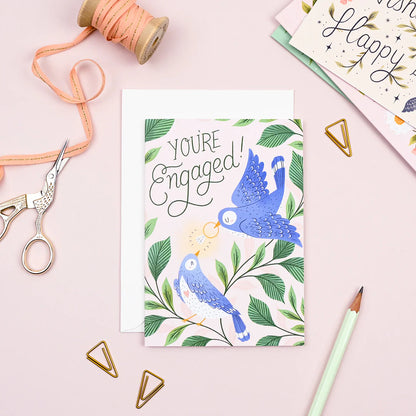 Engaged Birds Card