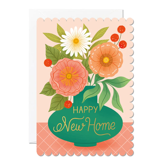 Happy New Home Vase Card