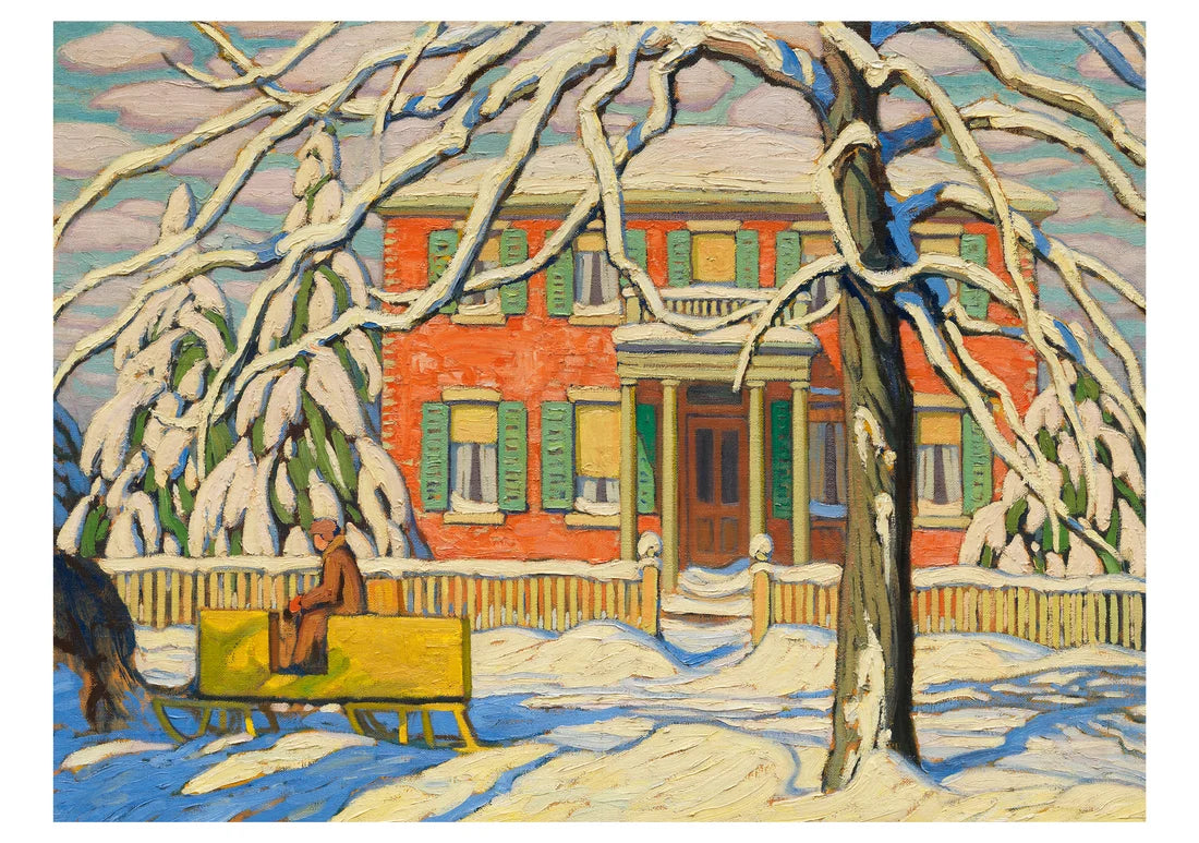 Lawren S. Harris Red House and Yellow Sleigh Holiday Boxed Cards