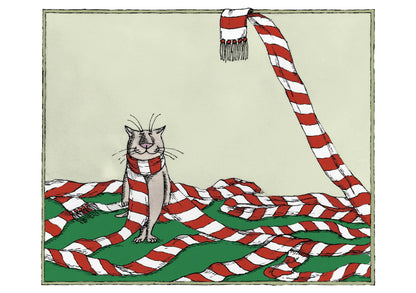 Edward Gorey Scarf Cat Holiday Boxed Cards