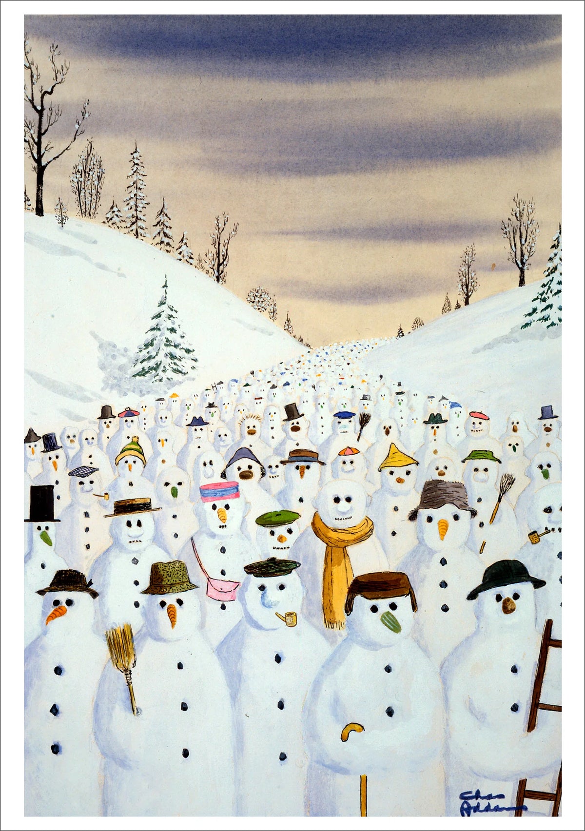 Charles Addams Snowman March Holiday Boxed Cards