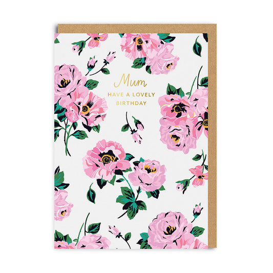 Archive Floral Mum Birthday Card