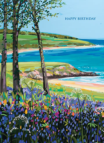 Bluebells At Traeth Yr Ora Card