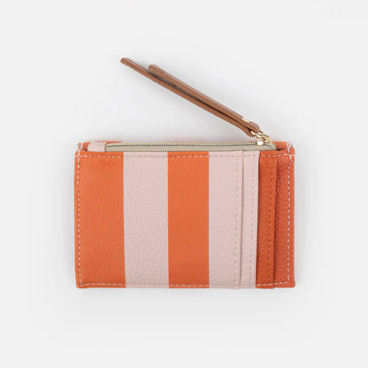 Pink / Orange Stripe Cardholder Coin Purse