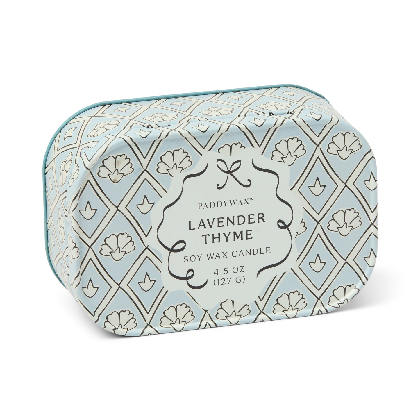 Cherie Printed Tin Lavender + Thyme Candle