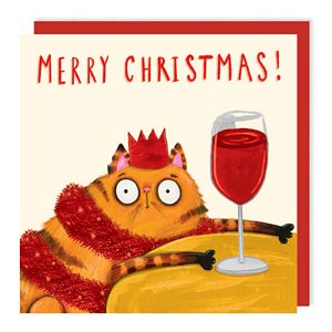 Christmas Cat Cheers Card