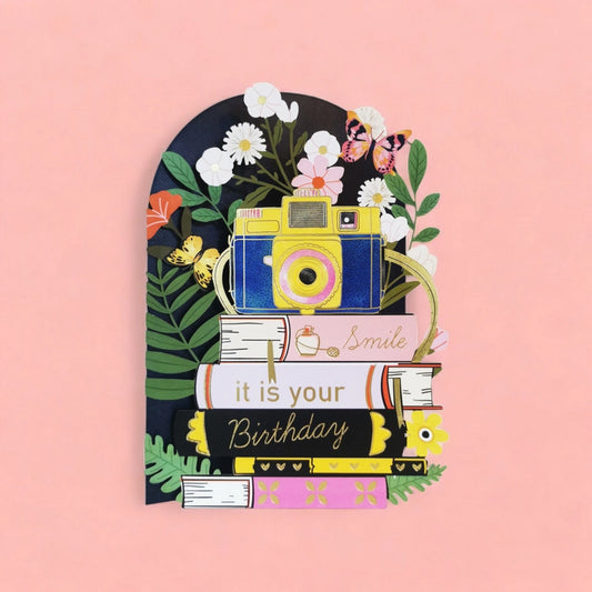 Camera Laser Cut Birthday Card