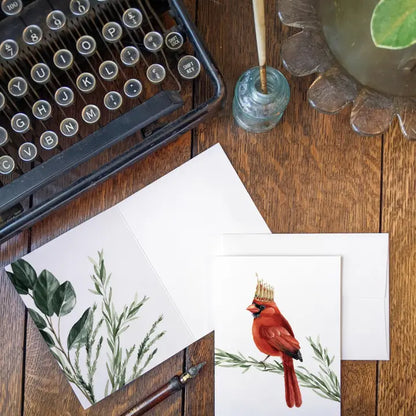 Cardinal With A Crown Card