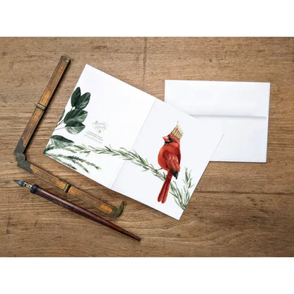 Cardinal With A Crown Card
