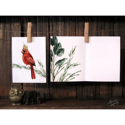 Cardinal With A Crown Card