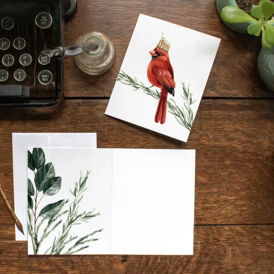Cardinal With A Crown Card