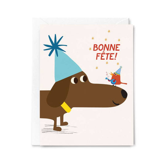 Carte d'anniversaire Teckel Destif