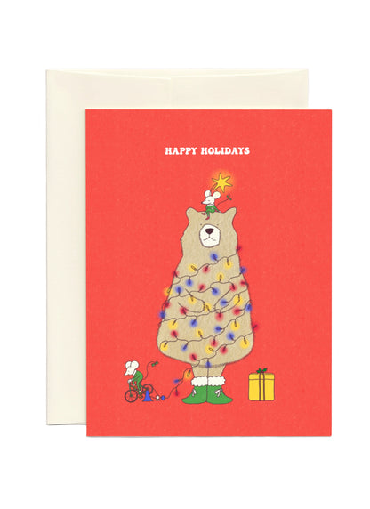 Bear In Red Christmas Card