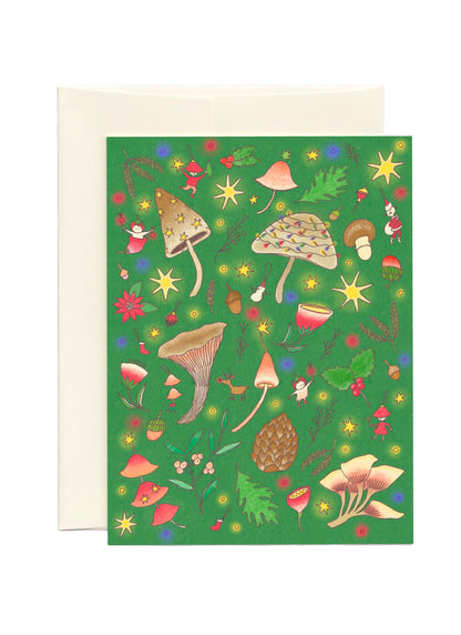 Mushroom Christmas Card