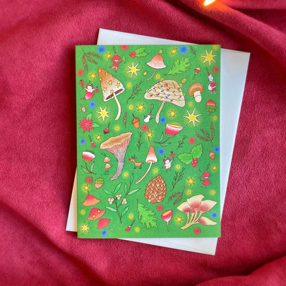 Mushroom Christmas Card