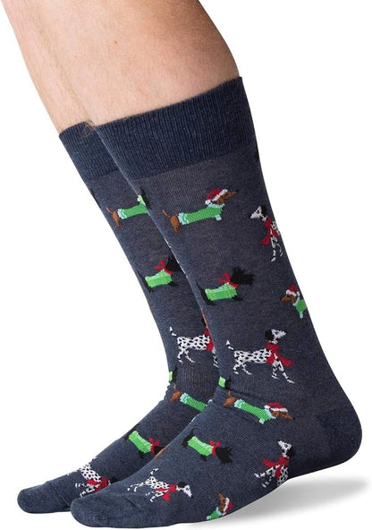 Christmas Dogs Men's Crew Socks
