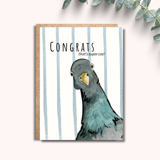 Congrats Pigeon Greeting Card