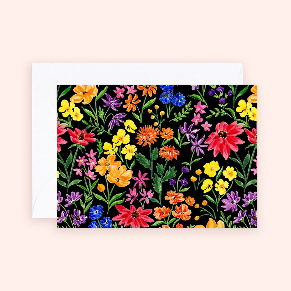 Contrast Wildflowers Enclosure Card