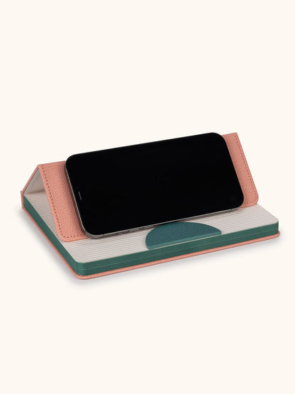 Coral Pink Dalton Cell Phone Stand Notebook