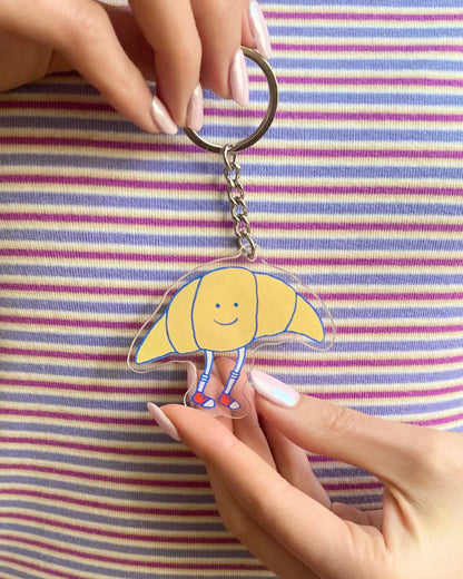 Mr. Croissant Keychain