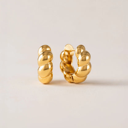 Croissant Puff Hoop Earrings