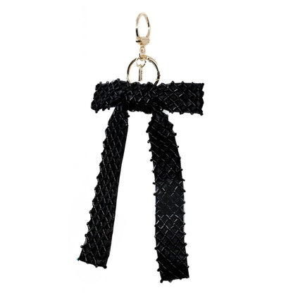 Cross Stitch Beaded Bow in Black
