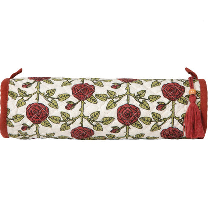 Rose Briar Pencil Pouch Quilted Cotton Canvas Case