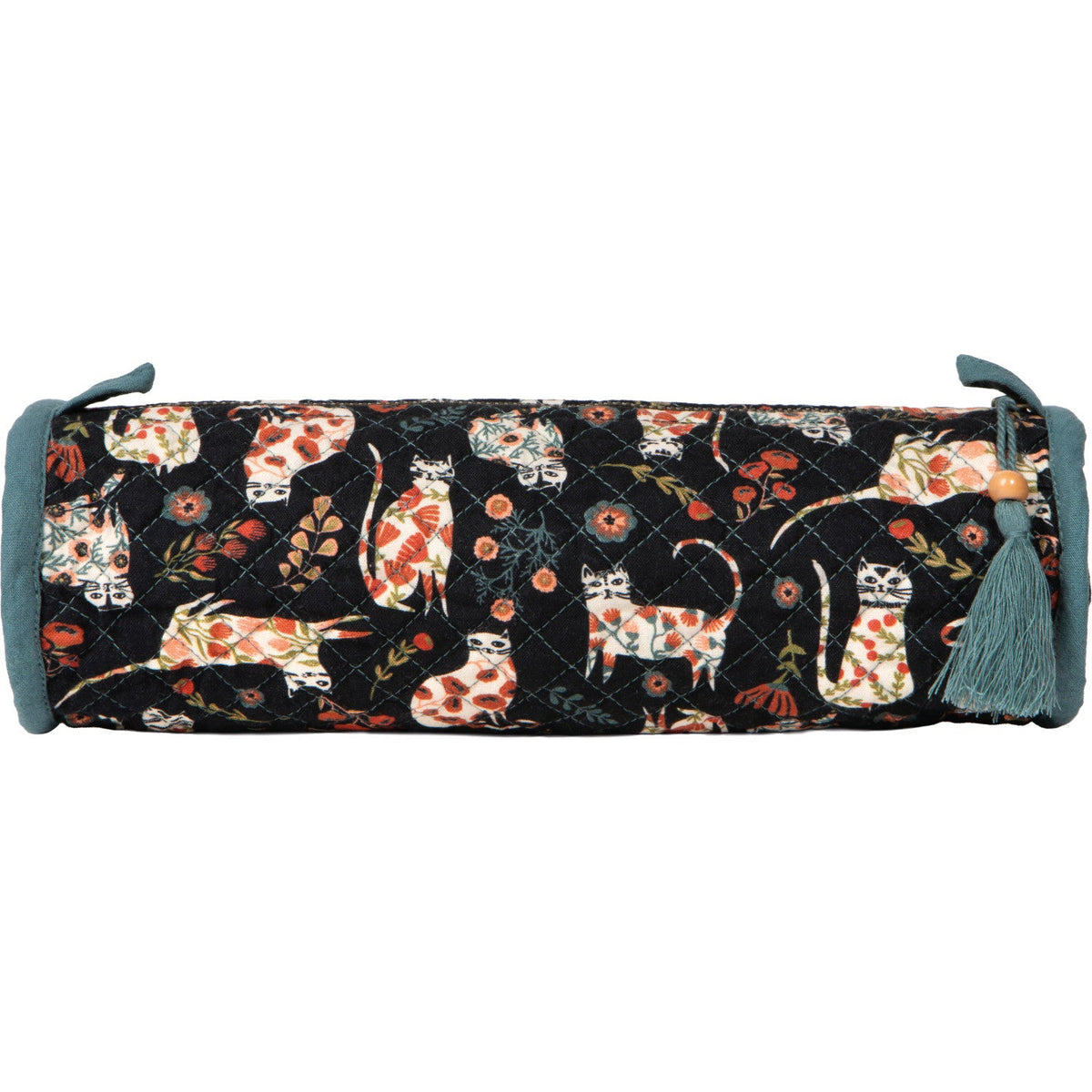 Catbloom Pencil Pouch Quilted Cotton Canvas Case