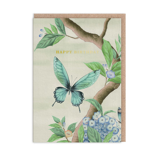 Butterfly Blue Birthday Card