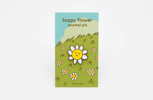 @12 Happy Flower Enamel Pin
