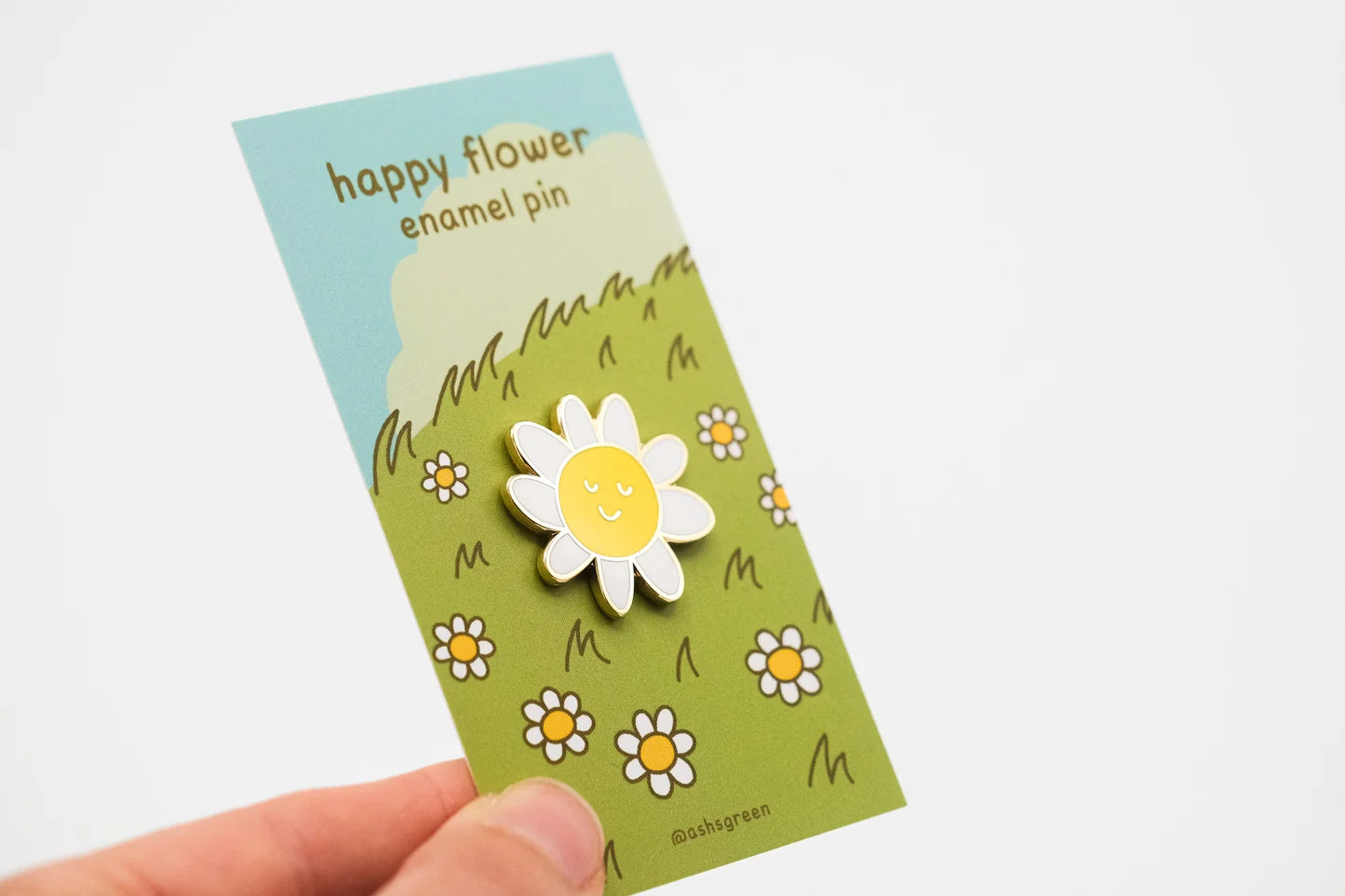 Happy Flower Enamel Pin