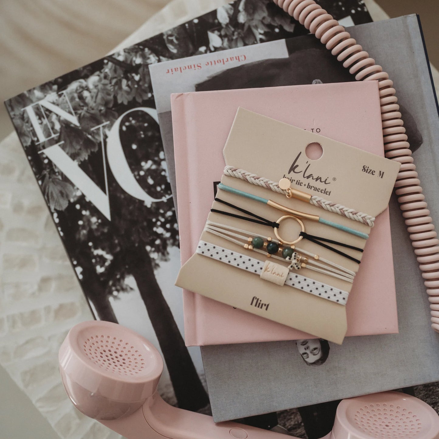 Flirt Hair Tie + Bracelets