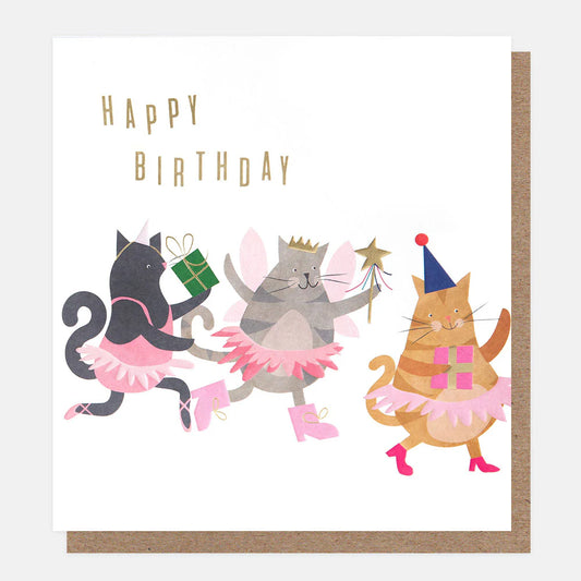 Happy Birthday Dancing Cats Card