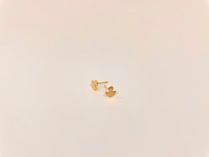 D and Circle Stud 14K Gold Vermeil